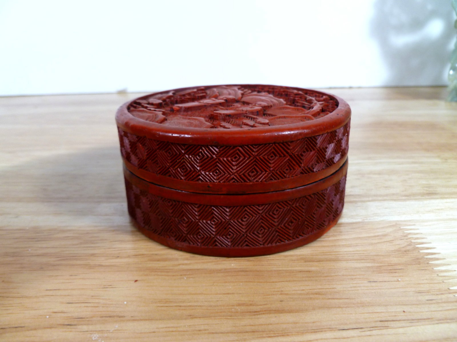 Chinese Cinnabar Round Box - 3