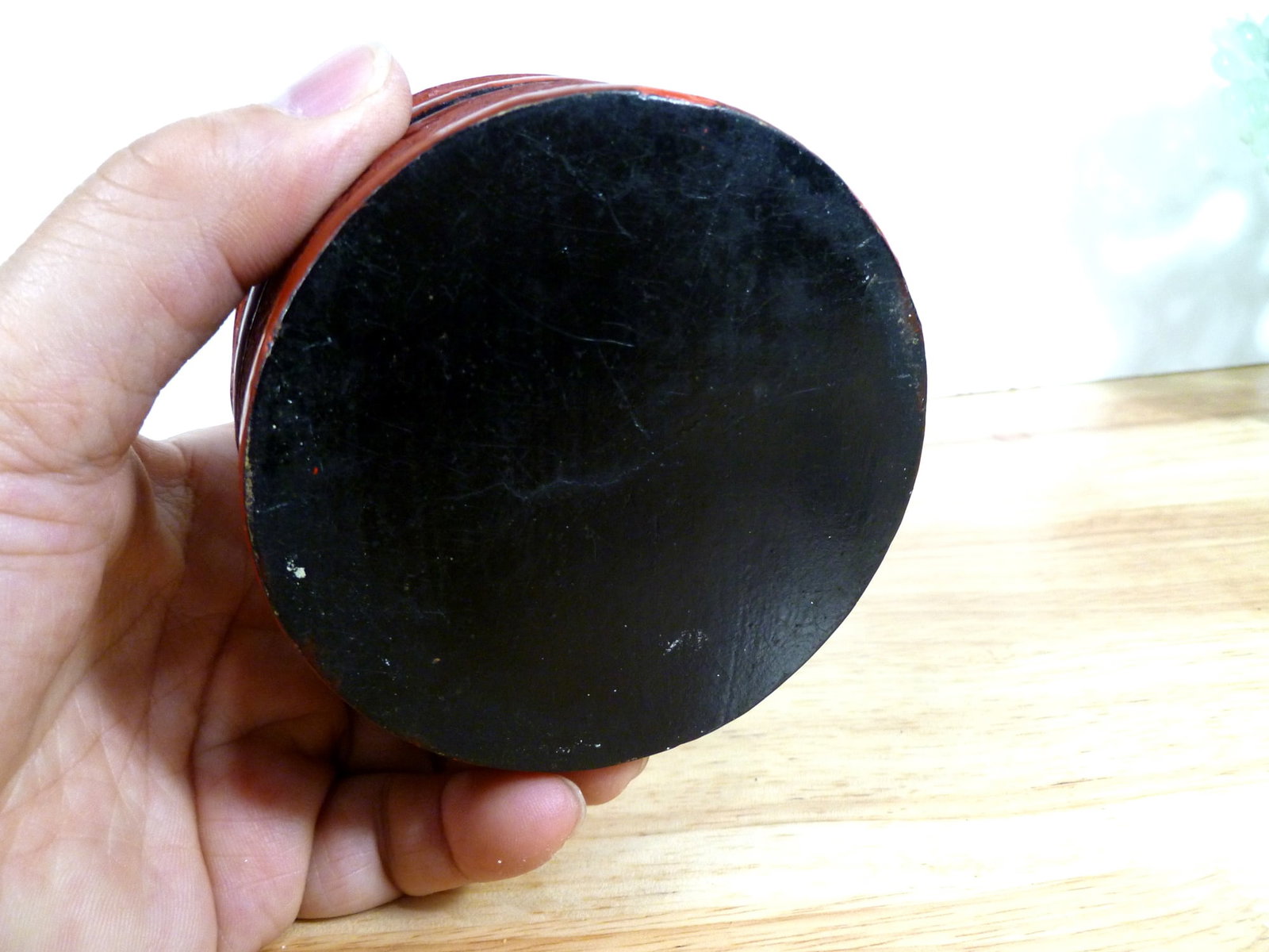 Chinese Cinnabar Round Box - 4