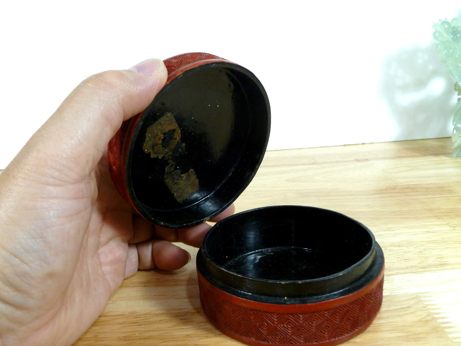 Chinese Cinnabar Round Box - 5