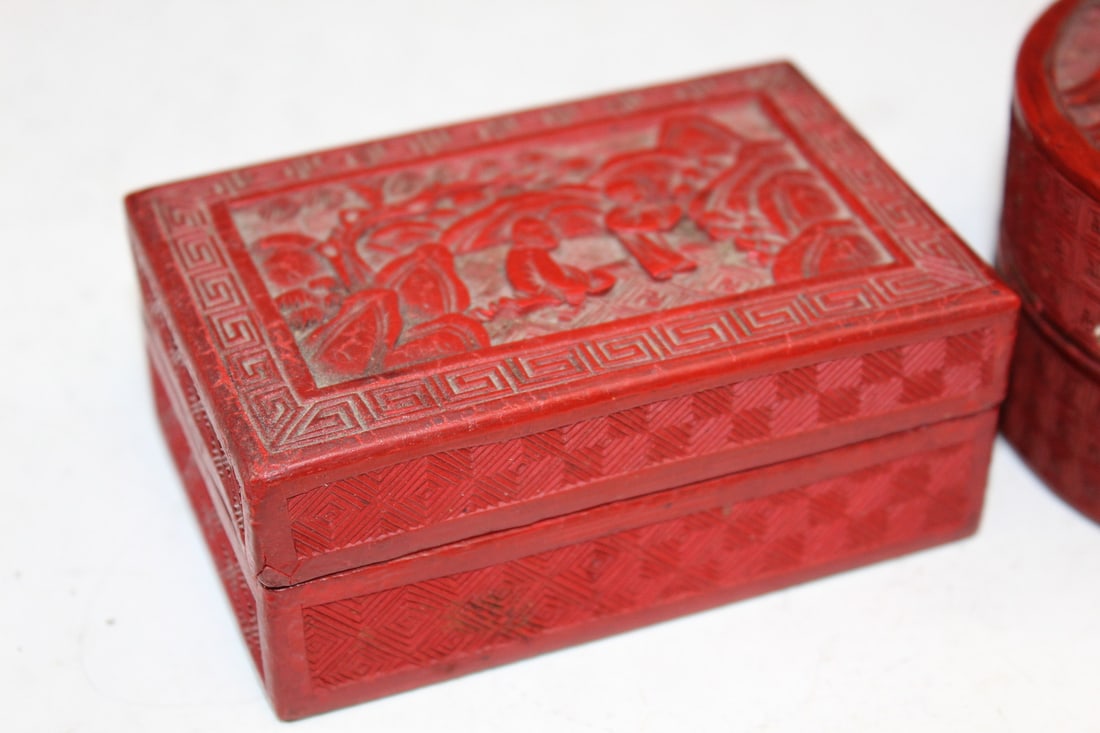 Two Chinese Cinnabar Boxes - 2