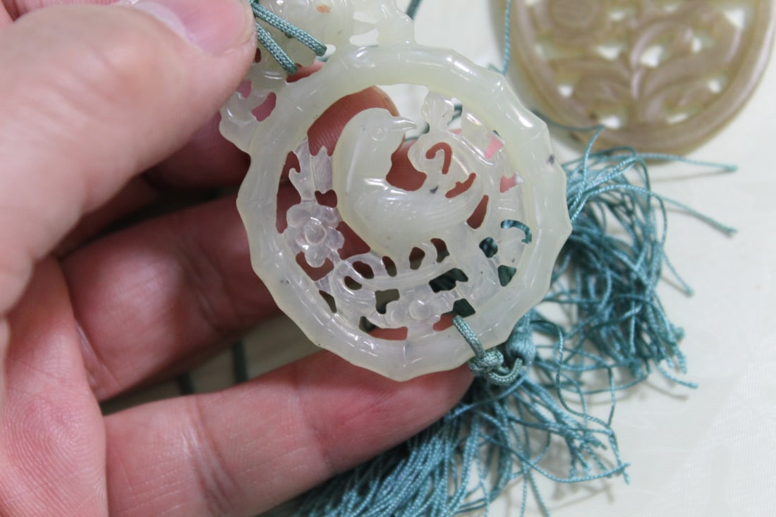 Two Carved Jade Pendants - 3