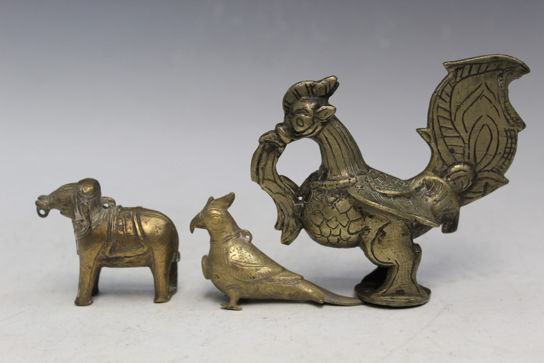Three Indian Brass Weights - 5