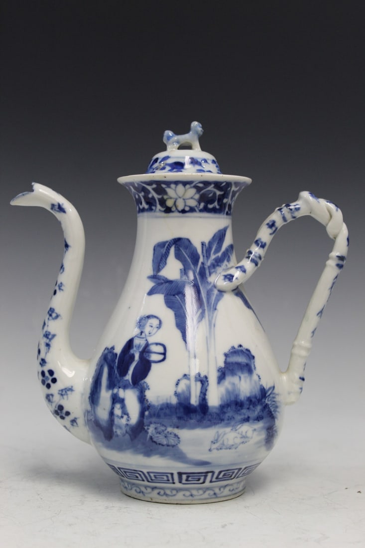 Chinese Blue and White Porcelain Teapot (1 of 9)