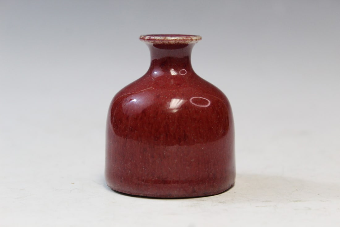 Chinese Flambe Glaze Porcelain Water Coupe. (1 of 6)