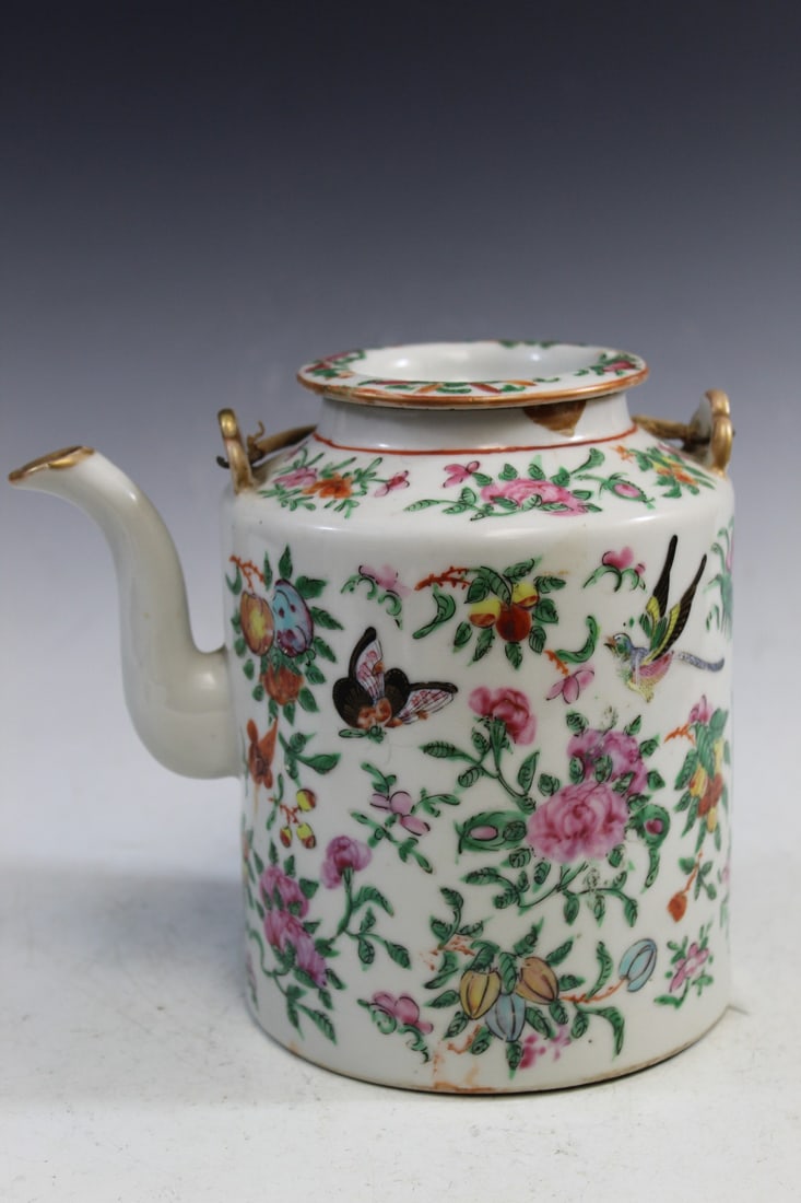 Chinese Famille Rose Porcelain Teapot (1 of 7)