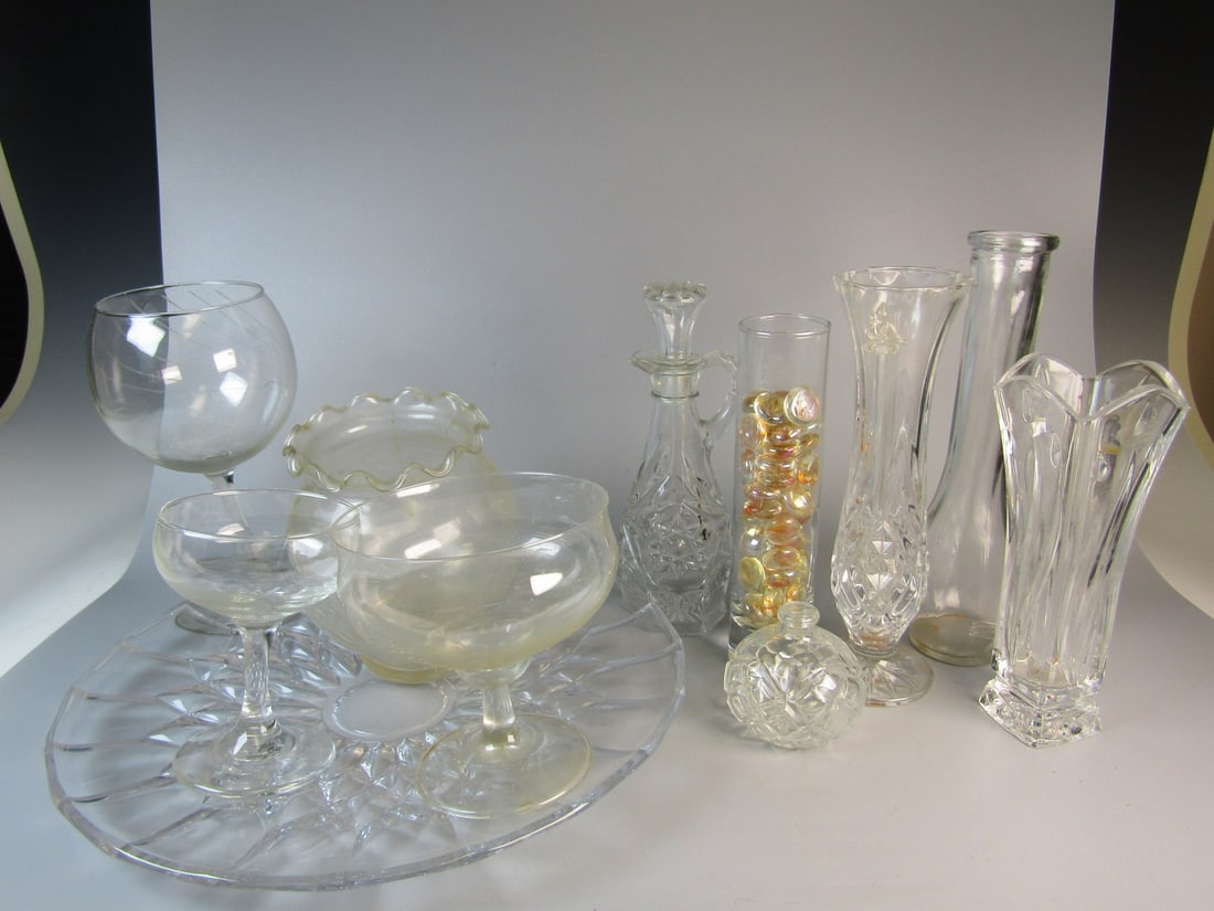 Group of Glasses: Group of Glasses. Largest Diam 11.5".
