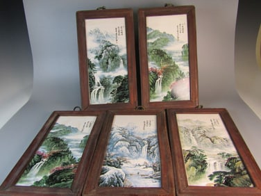 Five Chinese Wall Panels