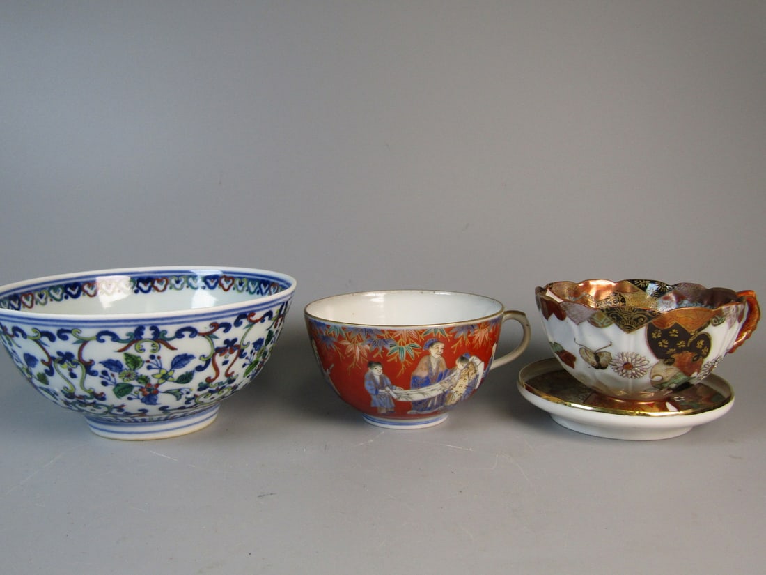 Asian Porcelain Bowls and Cup (1 of 11)