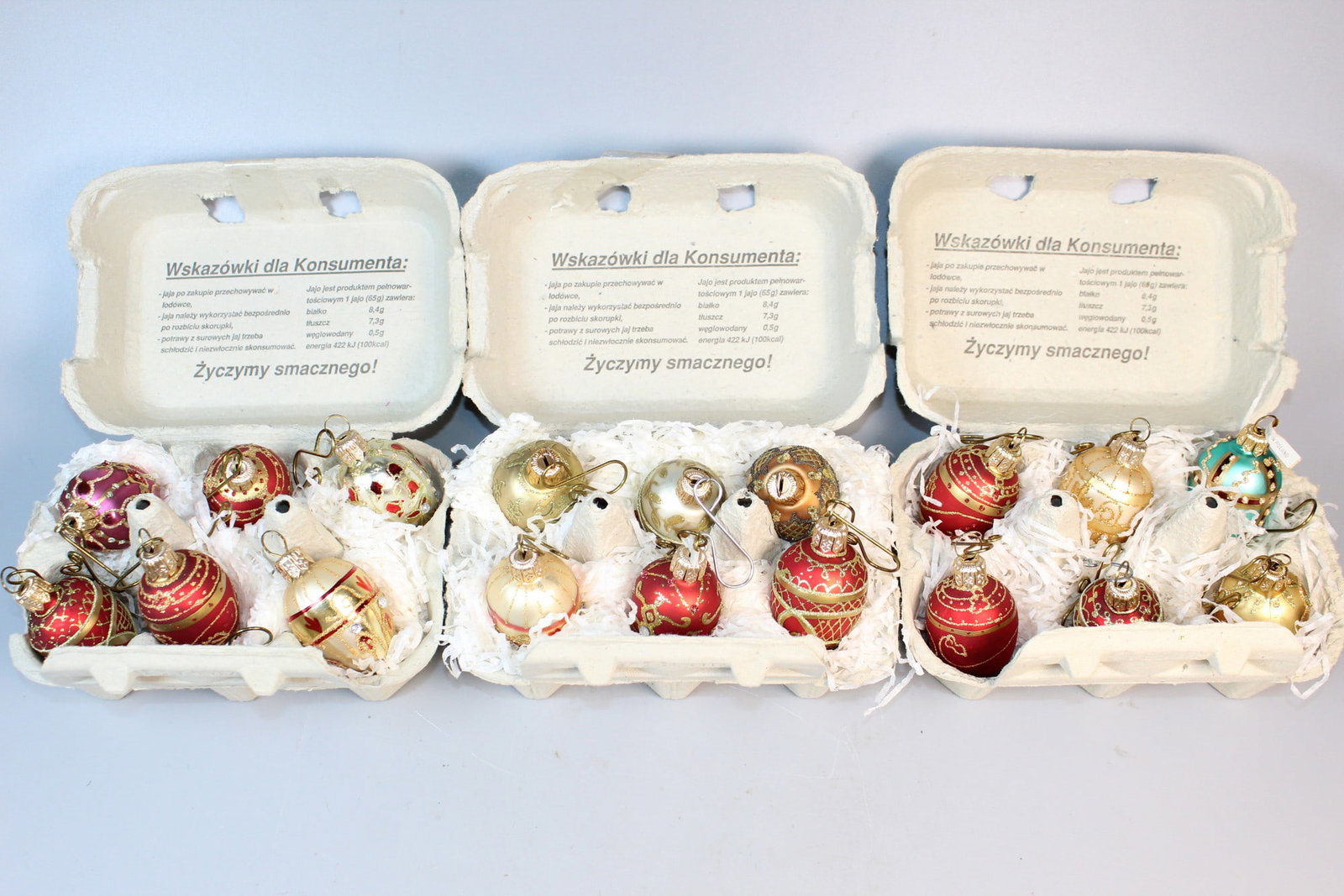 Swiezych Jaj Poland Blown Glass Jeweled Eggs Ornamentsn 3 Boxes (1 of 7)