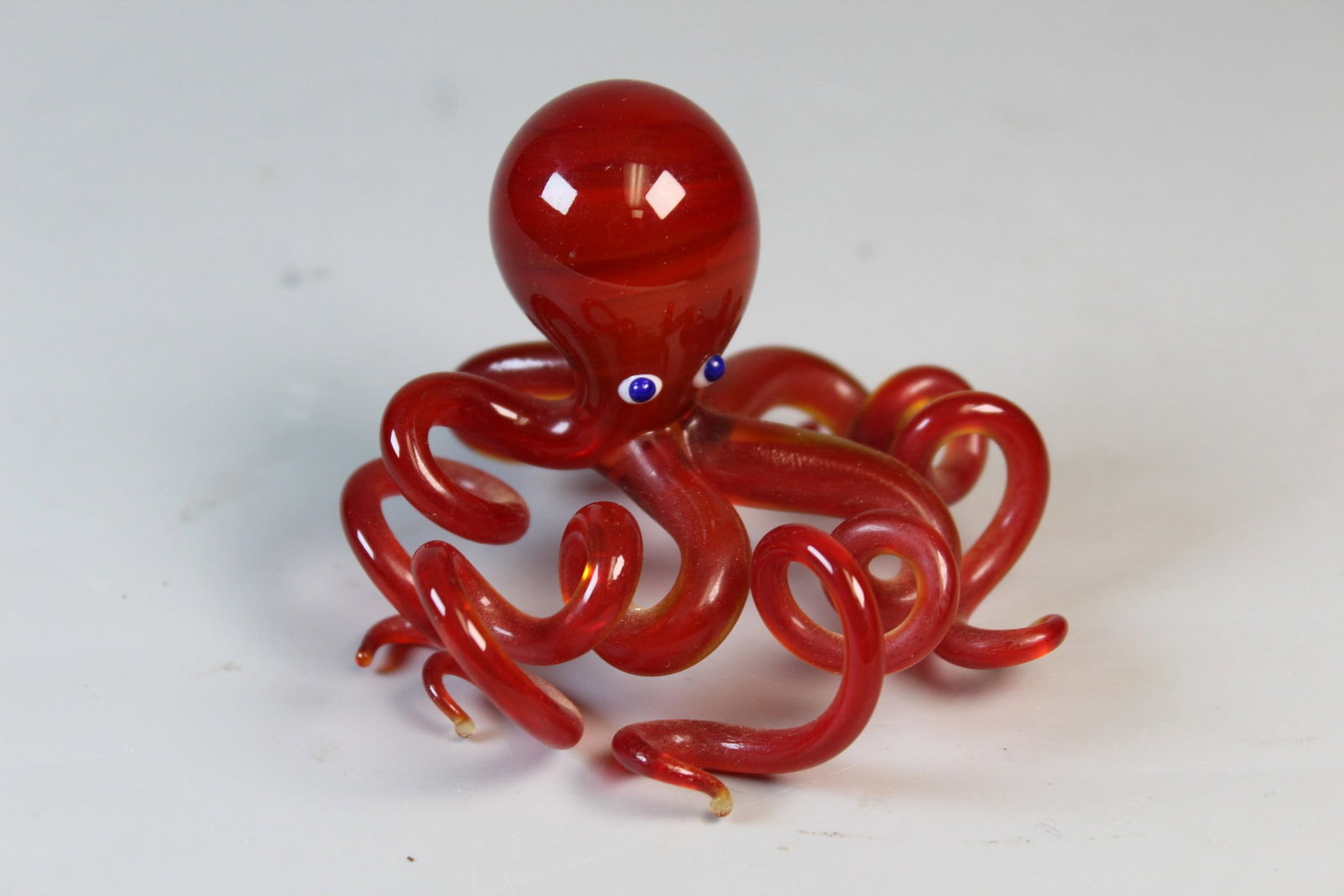 Red Glass Octopus Figurine (1 of 4)