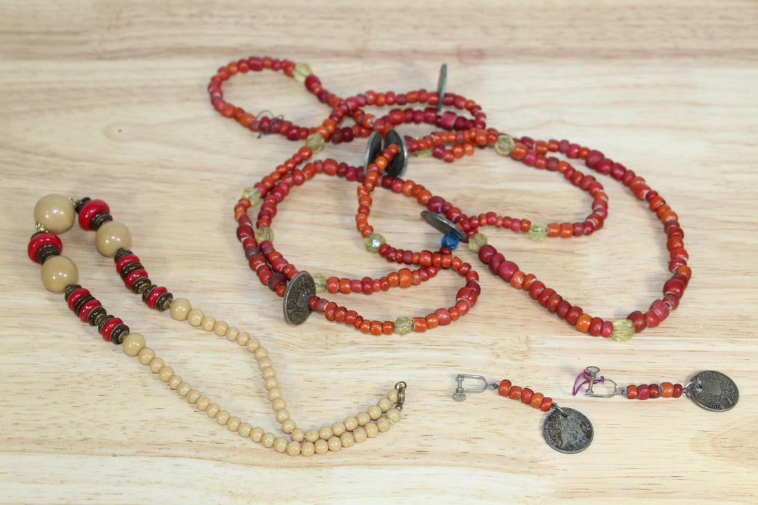 Tribal Beaded Necklaces and Earrings (1 of 6)