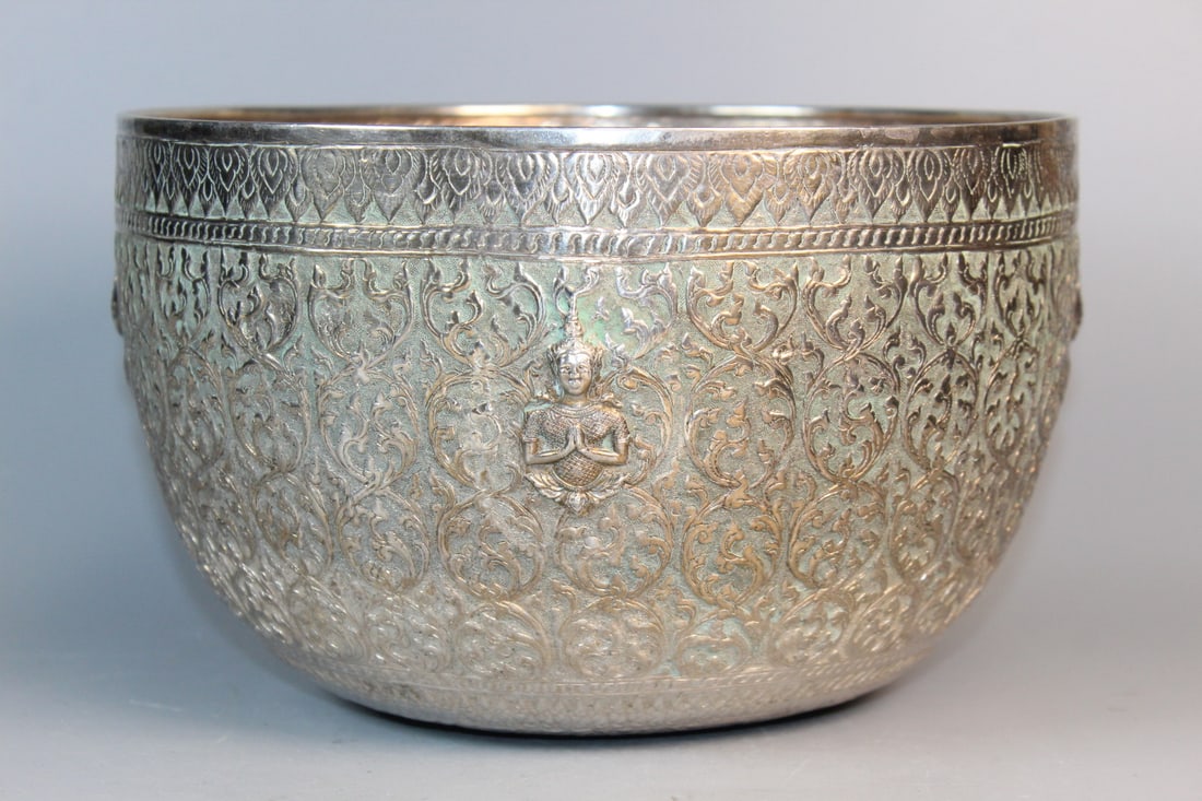 Thai Silver Punch Bowl (1 of 8)
