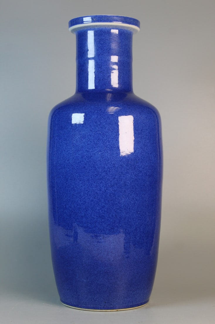 Chinese Powder Blue Glazed Porcelain Vase (1 of 6)