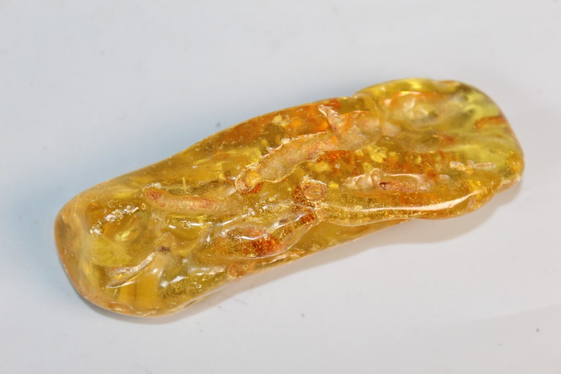 Natural Amber Piece: Natural Amber Piece. L 4.5". 71 g.
