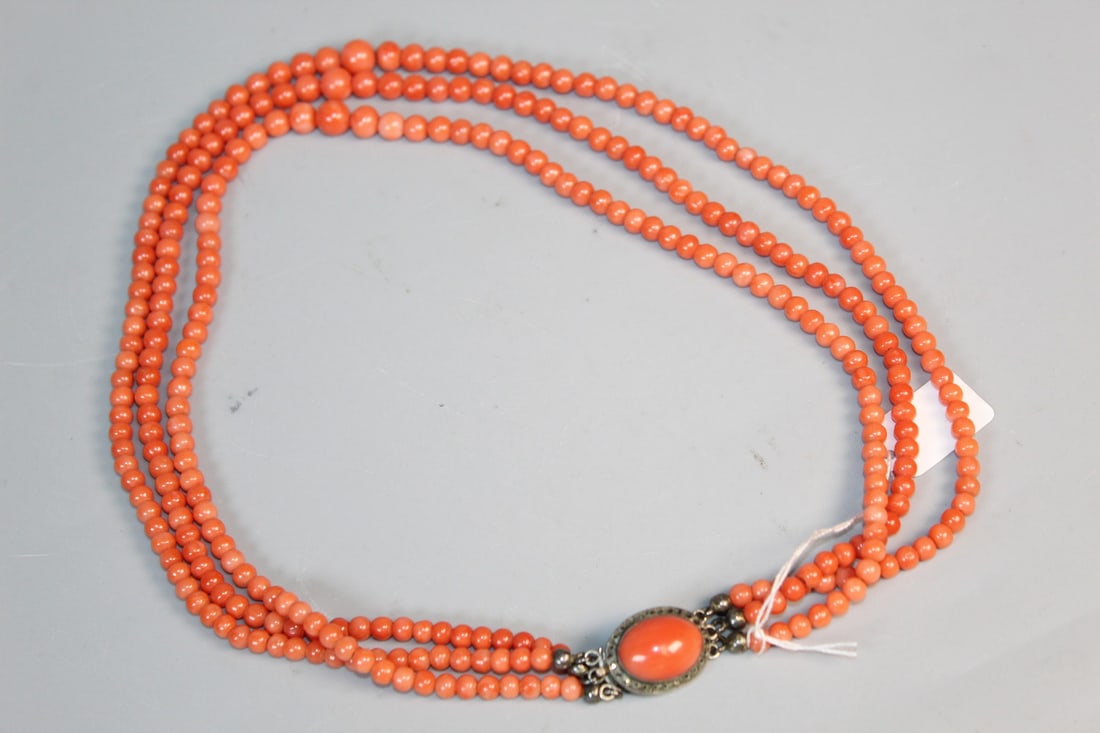 Red Coral Beads Necklace (1 of 6)