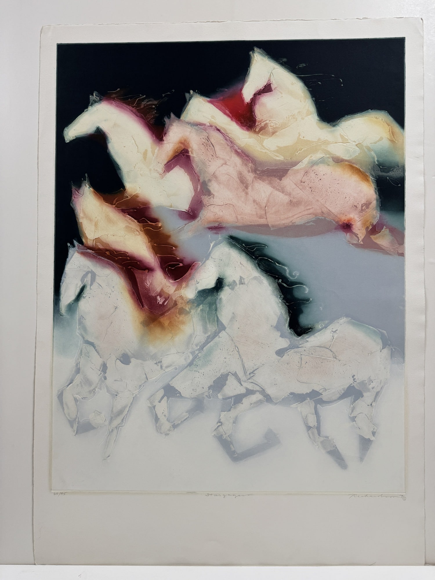 Jean Richardson "Stargazers" signed limited edition etching: Jean Richardson "Stargazers" signed limited edition etching. Unframed size 29.5" x 41.5"
