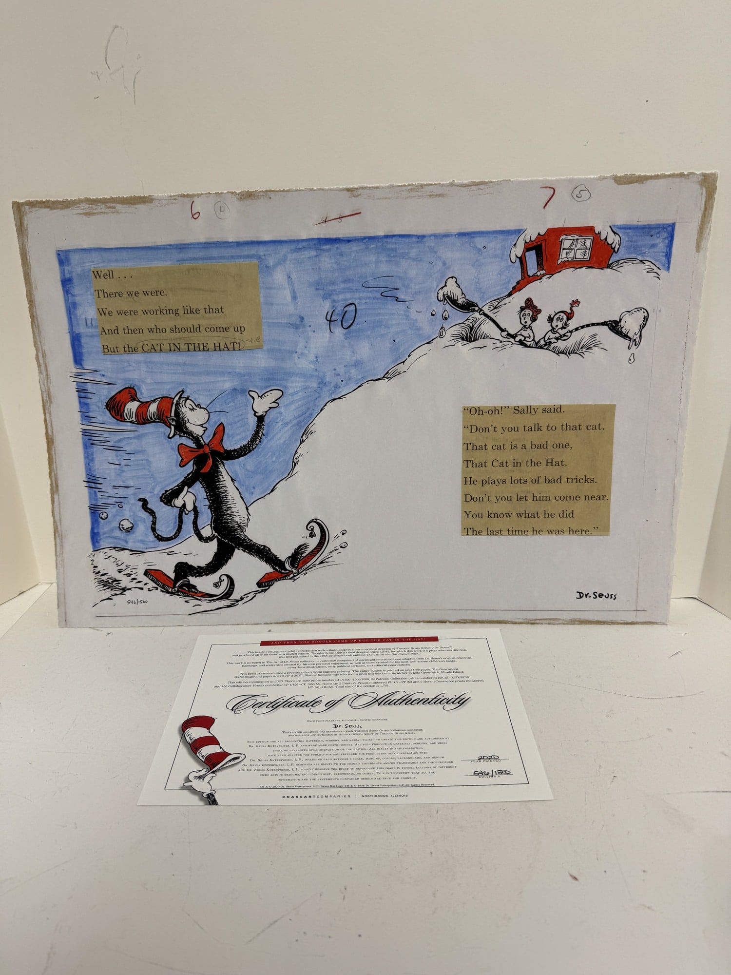 Dr. Seuss "And Then Who should come up but Cat in the Hat" limited edition fine art print (1 of 1)