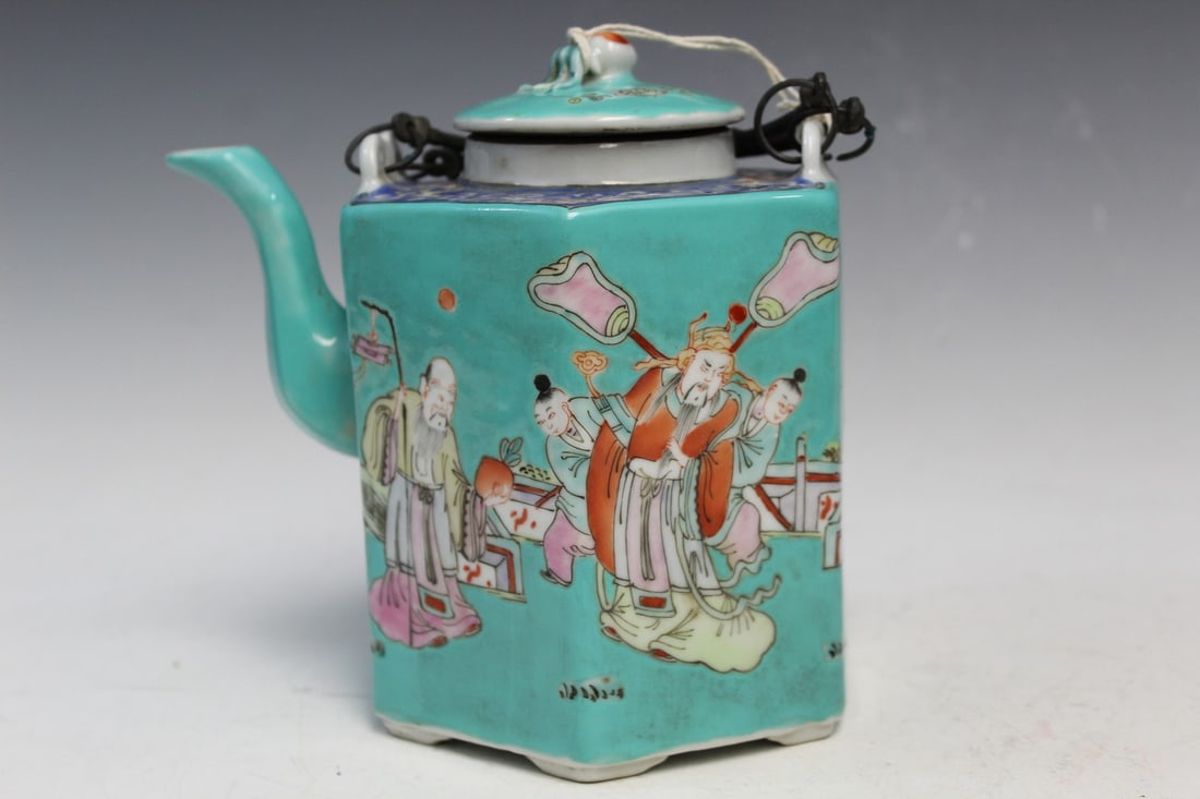 Chinese Famille Rose Porcelain Teapot (1 of 8)