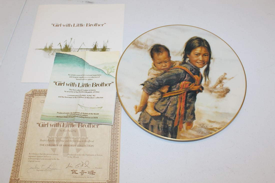A Collector's Plate, Girl with Little Brother. (1 of 5)
