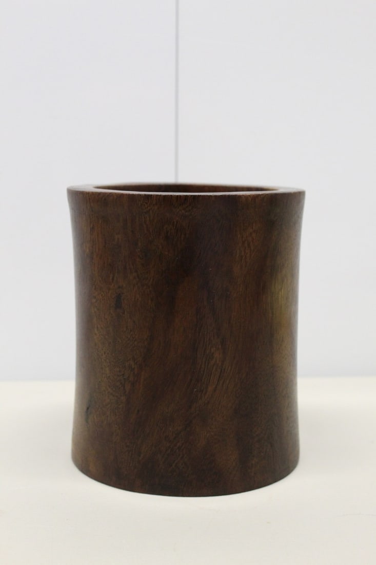 Chinese Carved Wood Brush Pot (1 of 9)