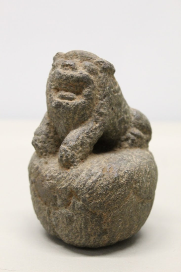 Chinese Carved Stone Foo Dog (1 of 4)