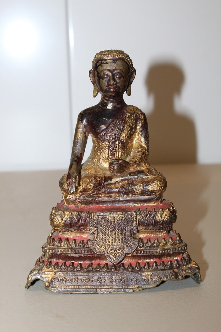 Thai Gilt Metal Buddha Statue (1 of 7)