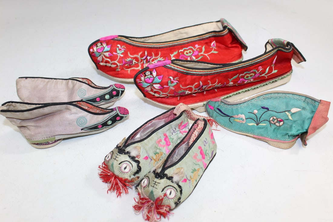 Group of Antique Chinese Lady's Shoes (1 of 9)