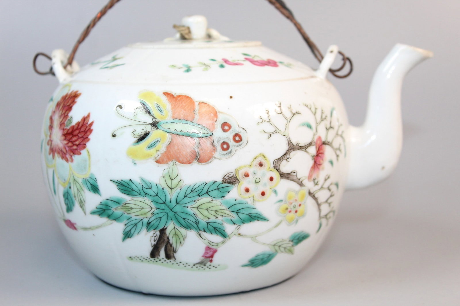 Chinese Famille Rose Porcelain Teapot (1 of 9)