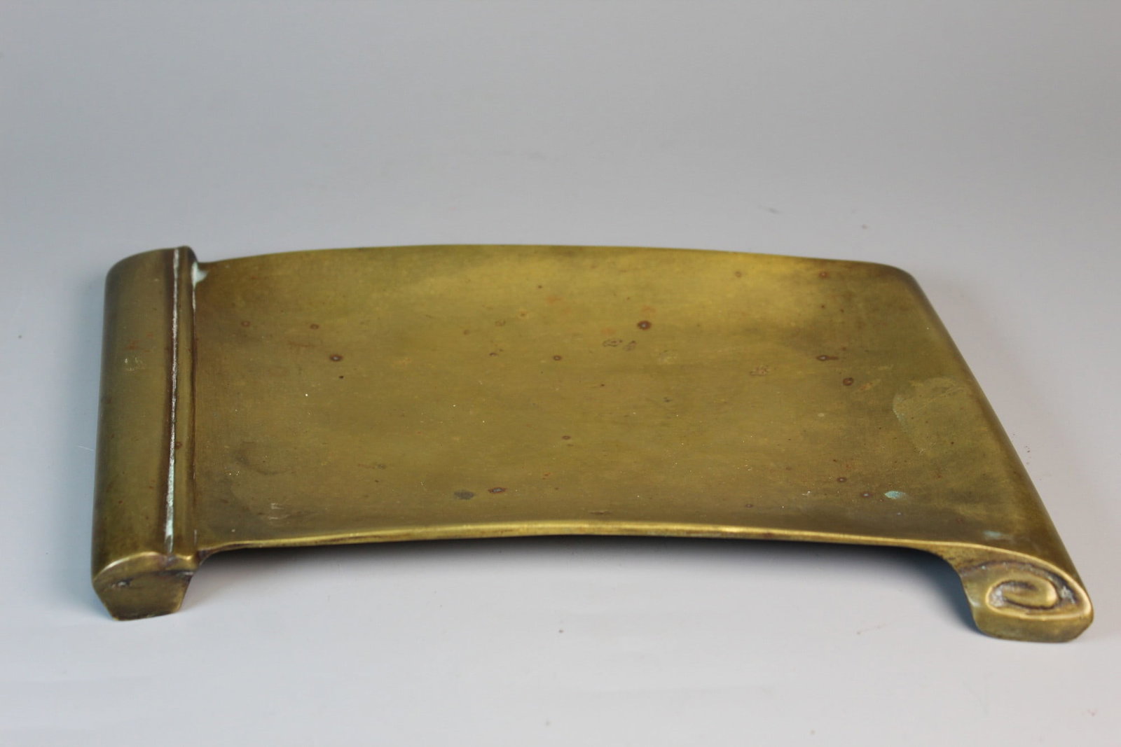 Chinese Brass Scroll Dish (1 of 6)