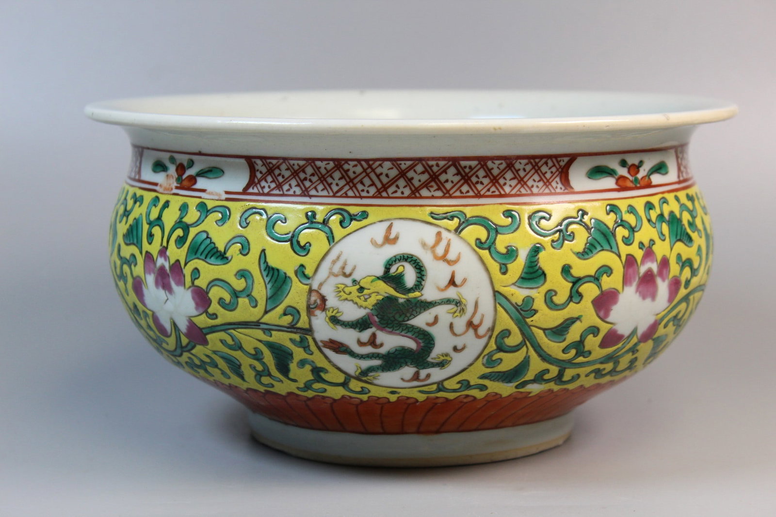Chinese Famille Rose Porcelain Incense Burner: Chinese Famille Rose Porcelain Incense Burner. Diam 10". H 5".