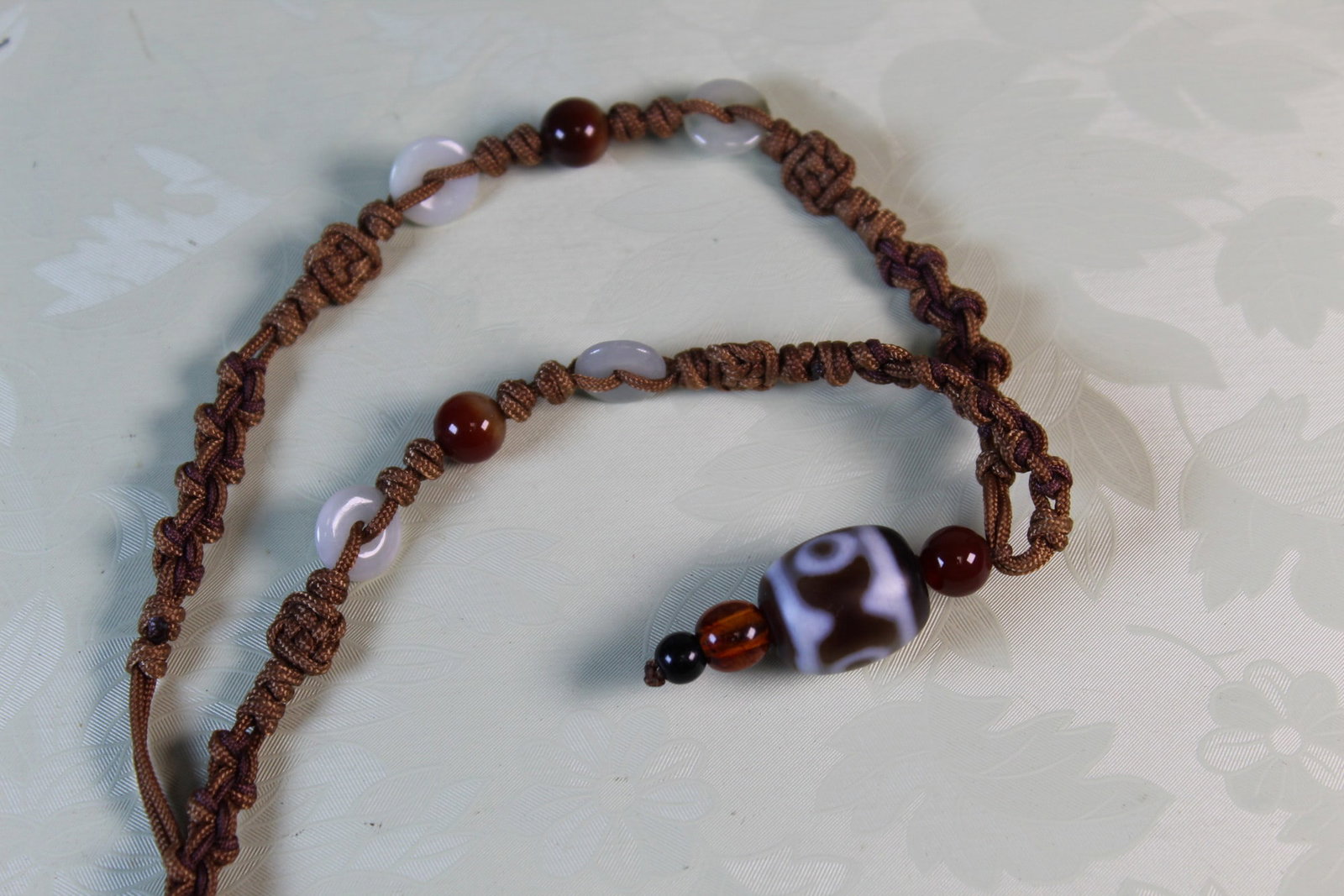 Tibetan Dzi Bead Necklace (1 of 3)