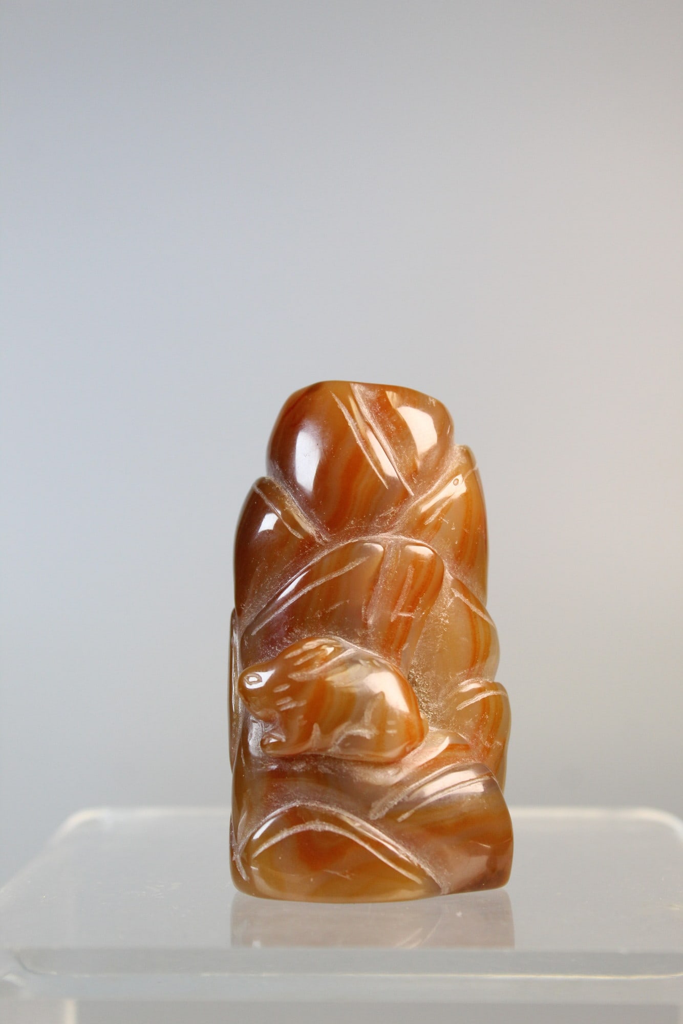 Chinese Carved Agate Incense Holder (1 of 6)