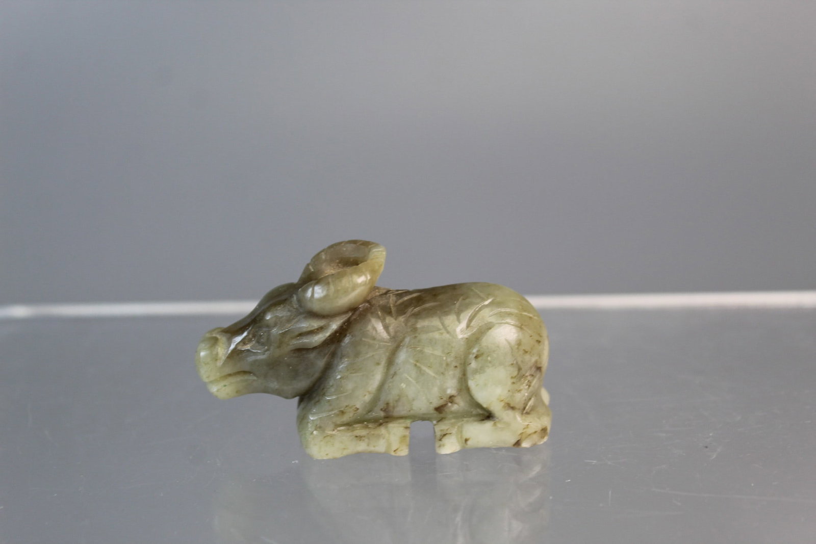 Chinese Carved Jade Buffalo (1 of 6)