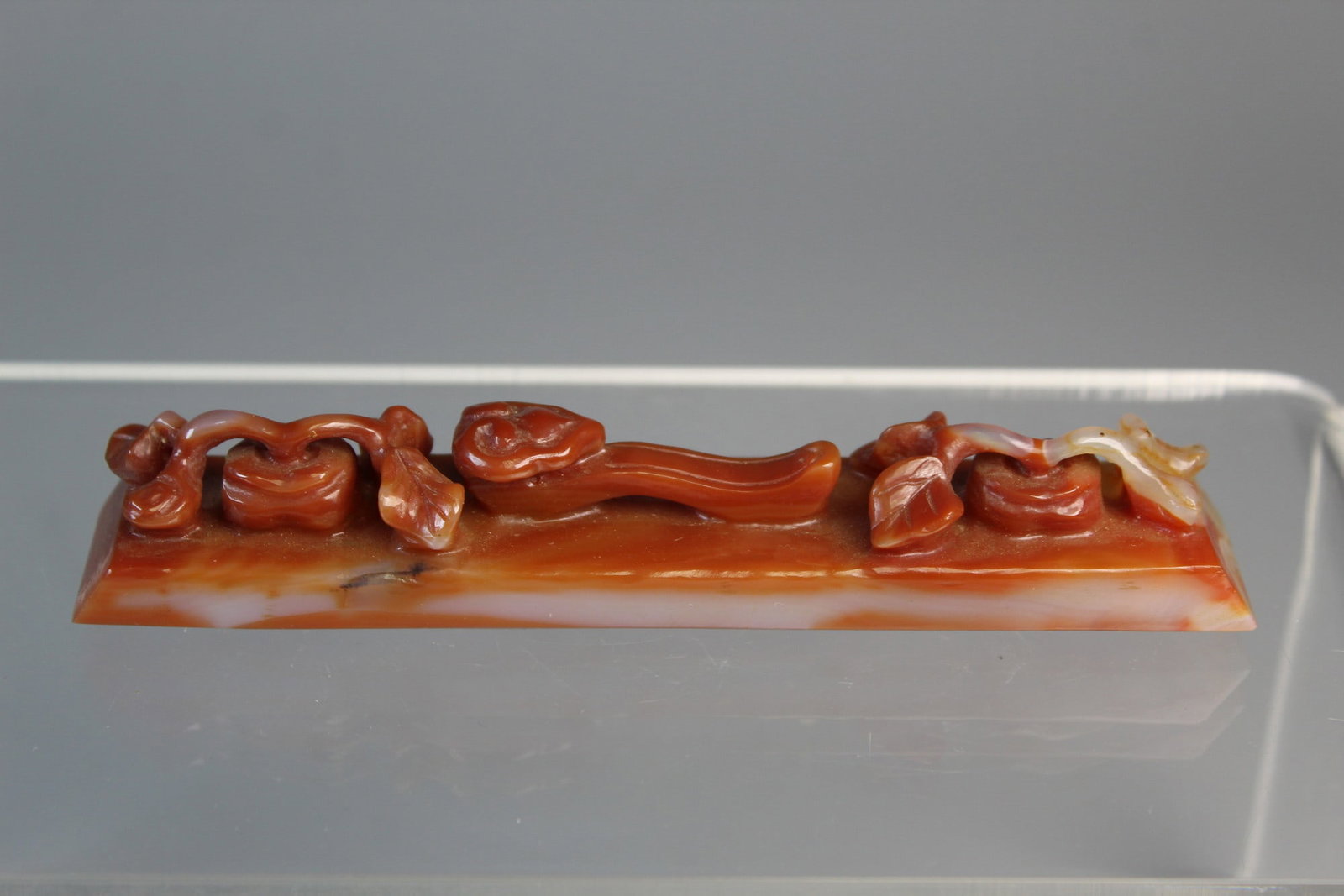 Chinese Carved Agate Paperweight (1 of 6)