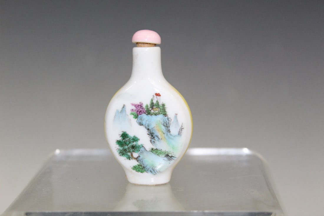 Chinese Hand Painted Porcelain Snuff Bottle (1 of 4)