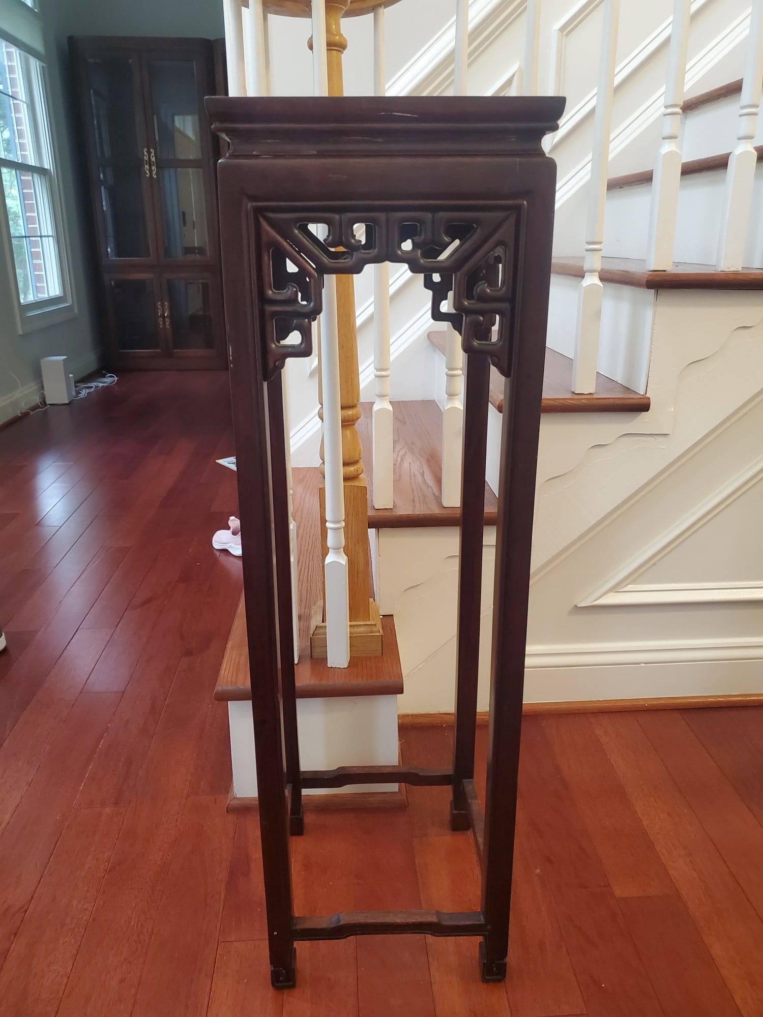 Chinese rosewood flower stand. (1 of 11)