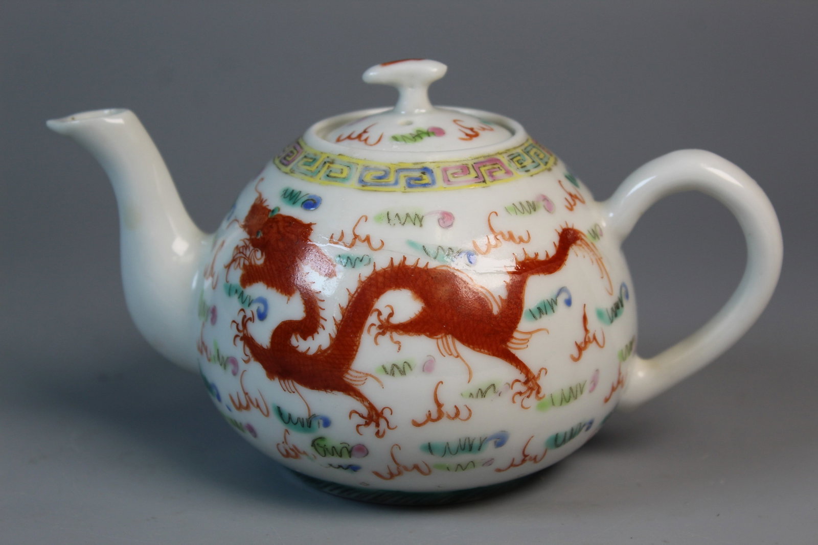 Chinese Famille Rose Porcelain Teapot (1 of 7)