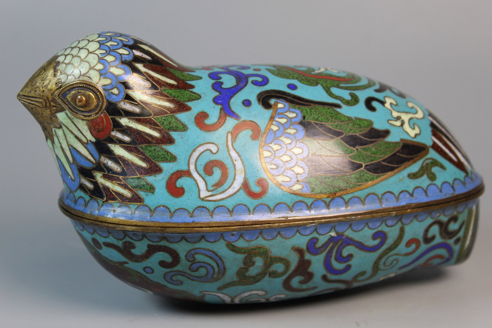 Chinese Cloisonne Bird Box (1 of 7)