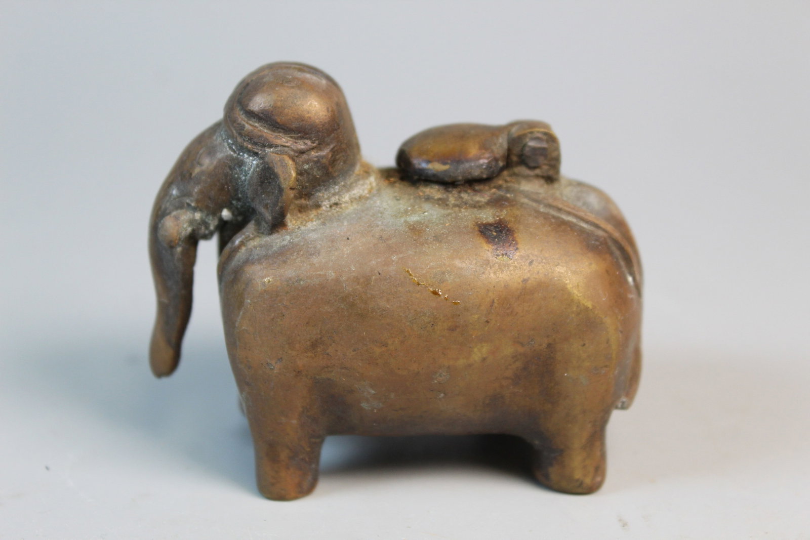 Indian Brass Elephant Oil Lamp (1 of 5)