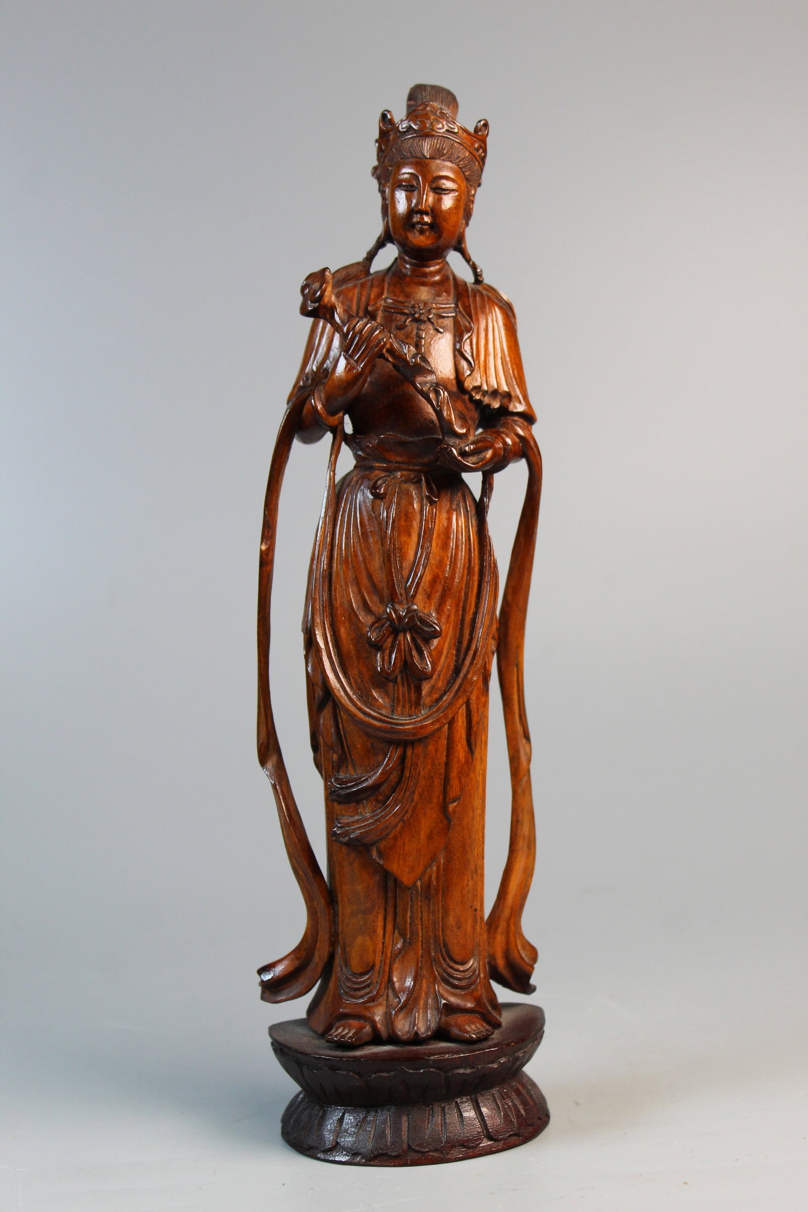 Chinese Carved Wood Guanyin Statue (1 of 8)