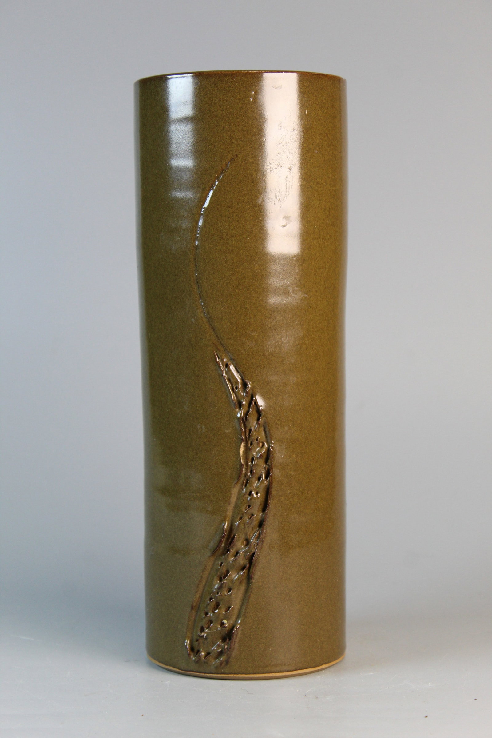 Japanese Brown Glazed Flower Vase (1 of 6)