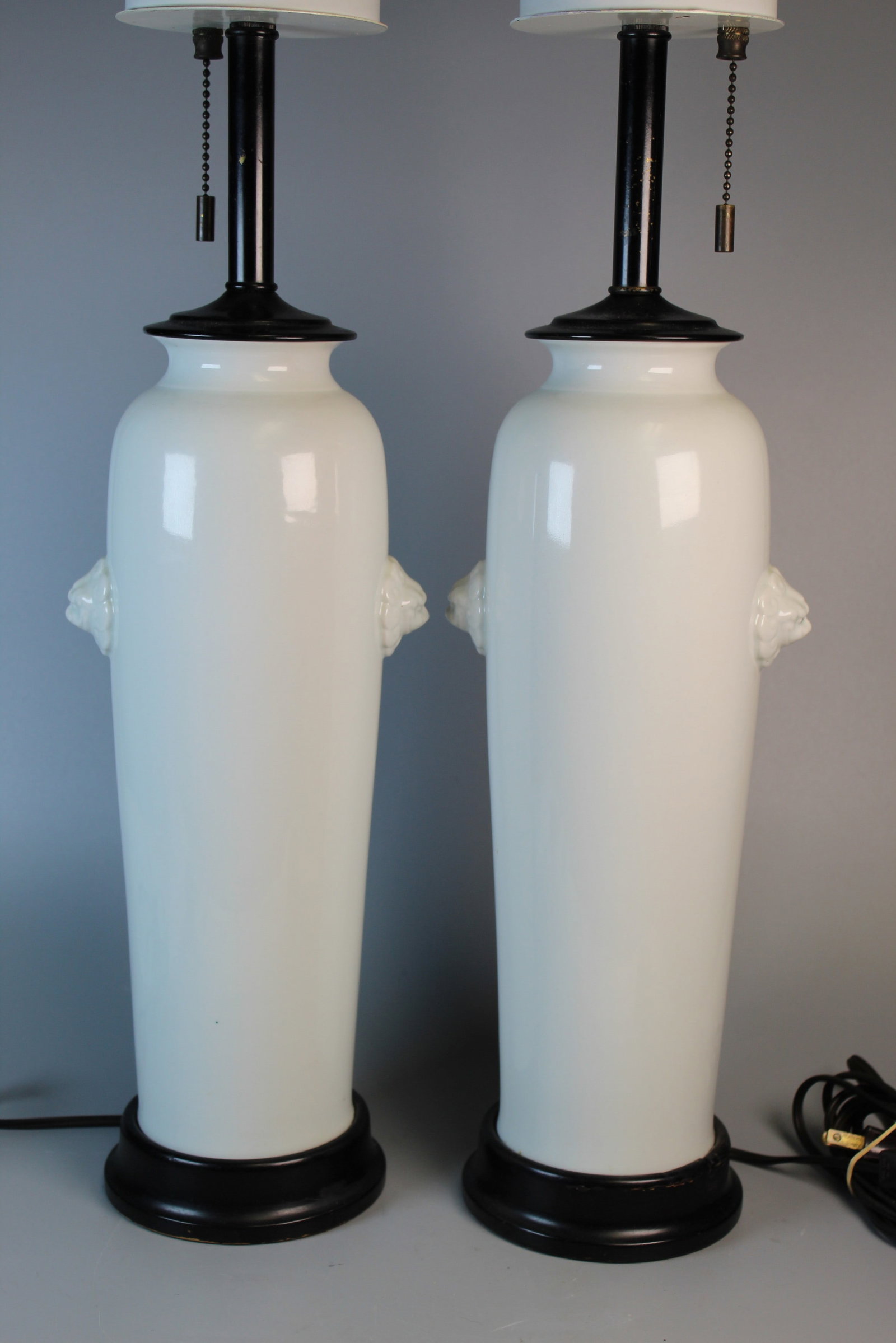 Pair of Blanc de Chine Porcelain Vase Lamps (1 of 9)