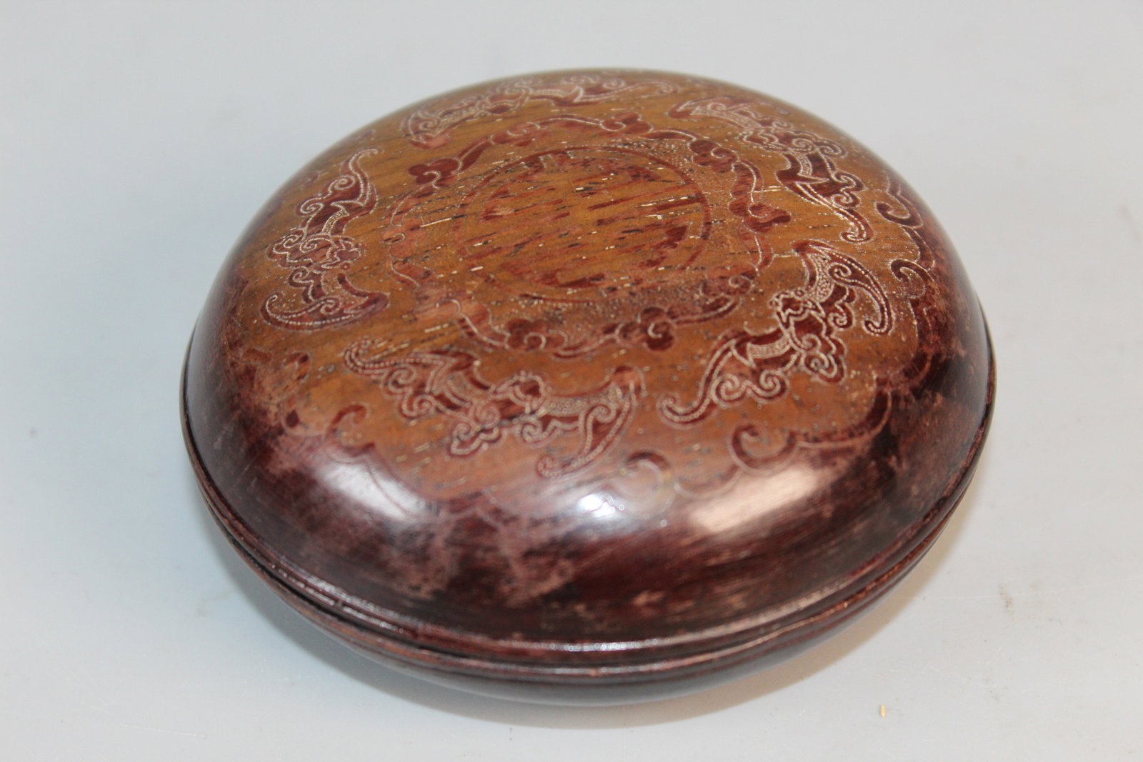 Chinese Incised Hardwood Box (1 of 8)