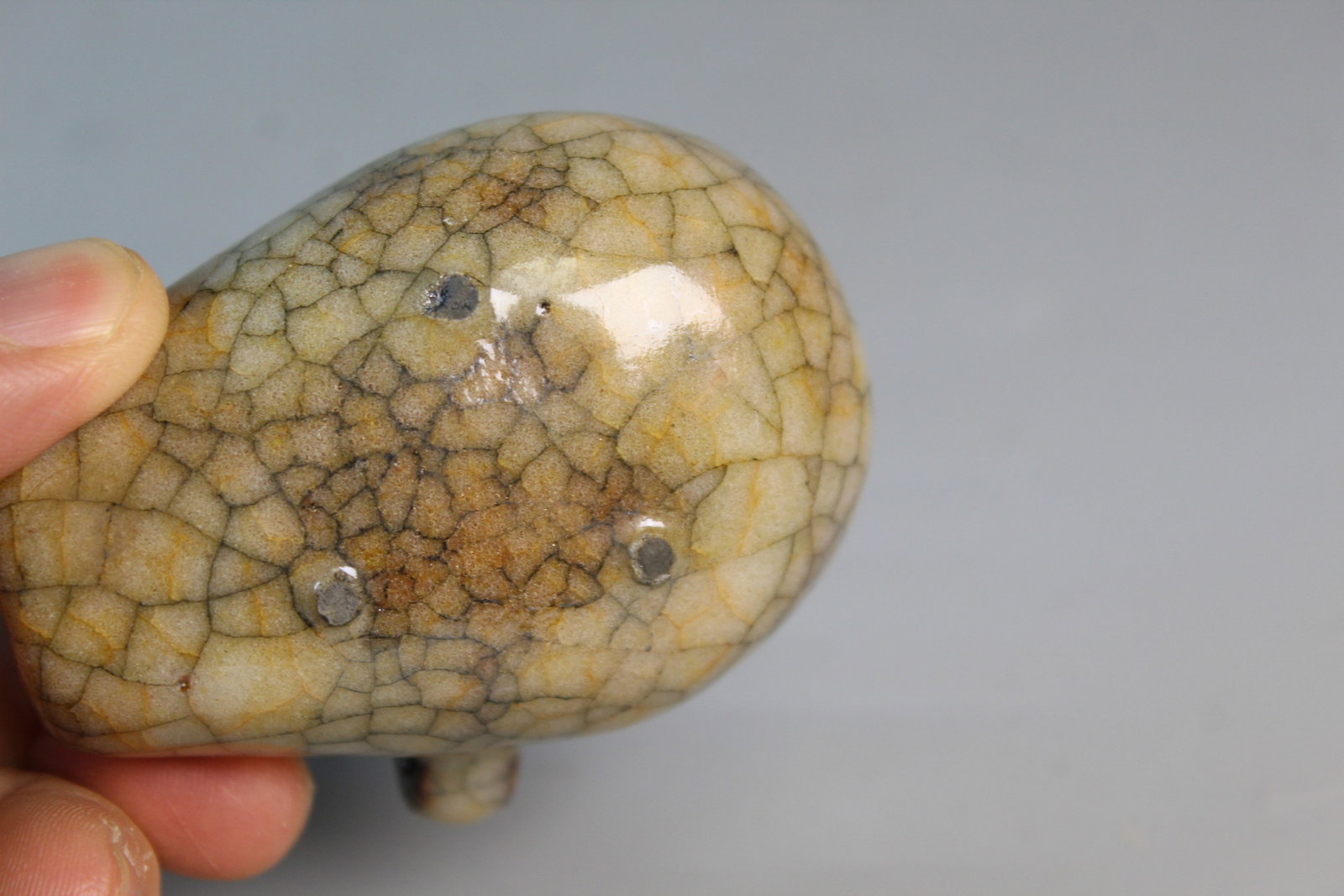 Chinese Crackle Glaze Bird Feeder - 4