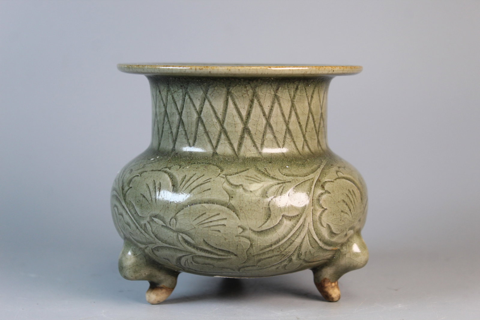 Chinese Yaozhou Celadon Glazed Incense Burner (1 of 7)