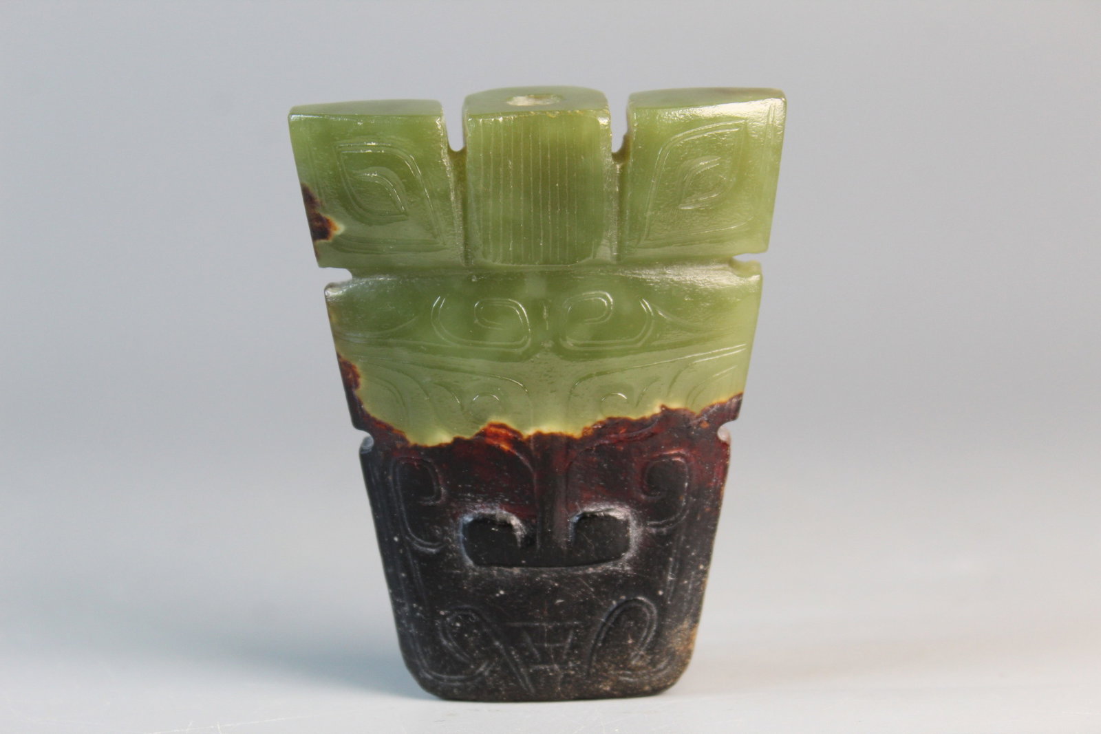 Chinese Carved Green Jade Ornament (1 of 9)