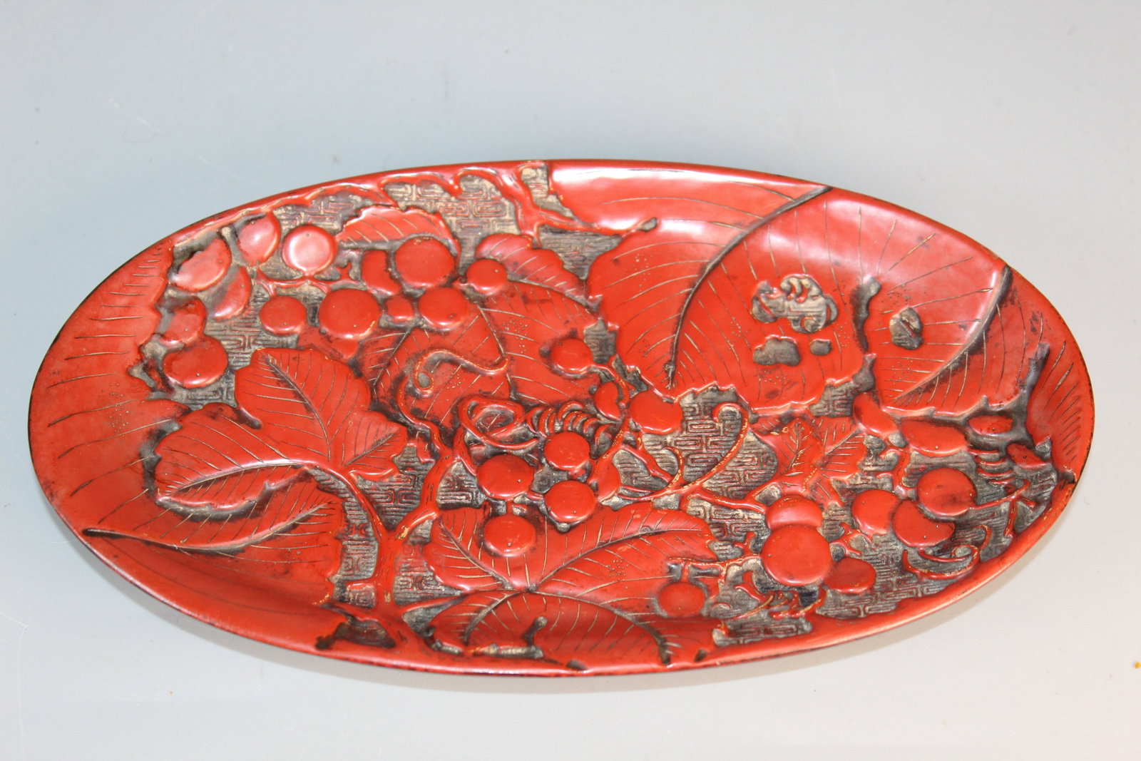 Japanese Red Lacquer Dish (1 of 4)