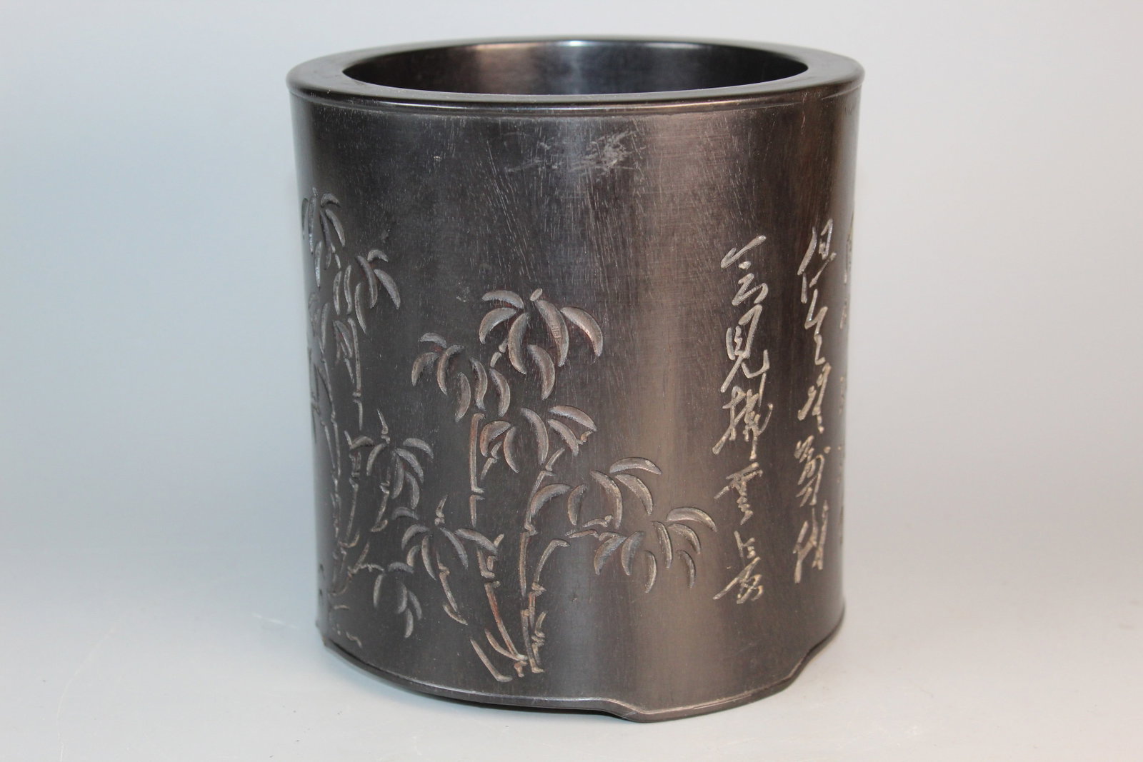 Chinese Wood Brush Pot (1 of 8)