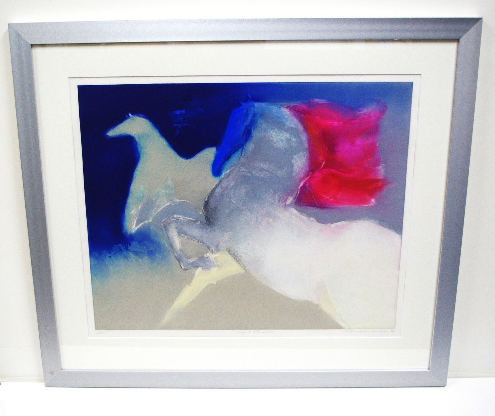 Jean Richardson "Night Quest" signed limited edition etching: Jean Richardson "Night Quest" signed limited edition etching. Framed size 30" x 26.5"
