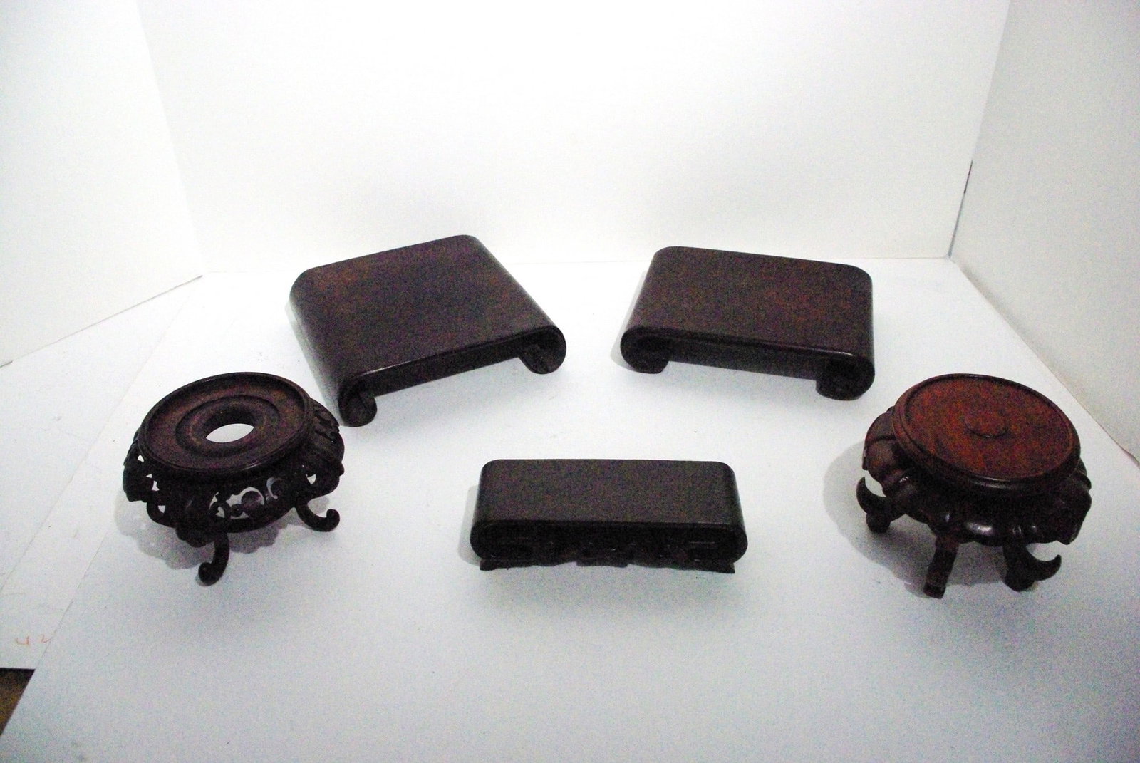 Lot of Five Wooden Bases (1 of 6)